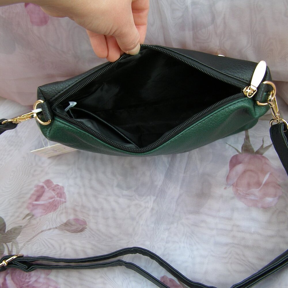 NWT 2 Tone Faux Leather Bag by D. Kelly Japan (made in China) - Picture 9 of 13